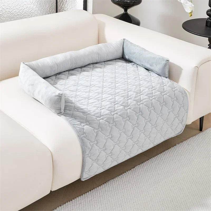 Pet Bed Mat Sofa Blankets Winter Warm Pet Blanket Dogs Cats Sleeping Beds for Large Medium Dogs Cats with Pillow Removable