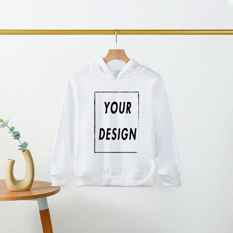 Children Hoodies Sweatshirts Kids Boys Girls Clothes Child Clothing Tops Spring Hoodie Pullovers For 4-14Ys Kid Your logo