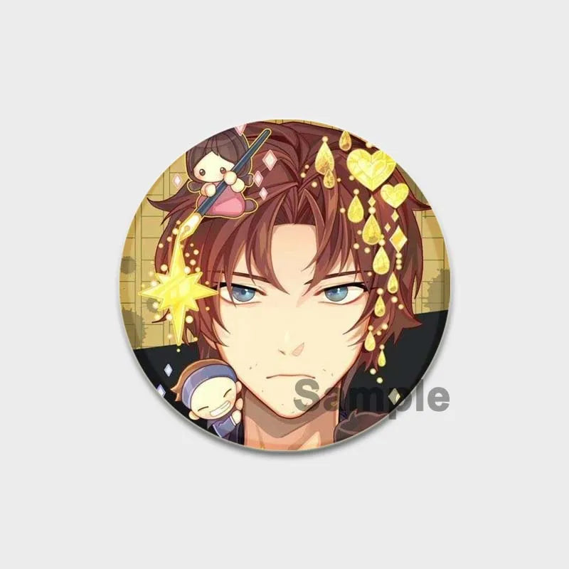 Anime Brooches Dazai Osamu Nakahara Chuya Lapel Pins Cartoon Cosplay Badges Backpack Souvenir Jewelry Gifts