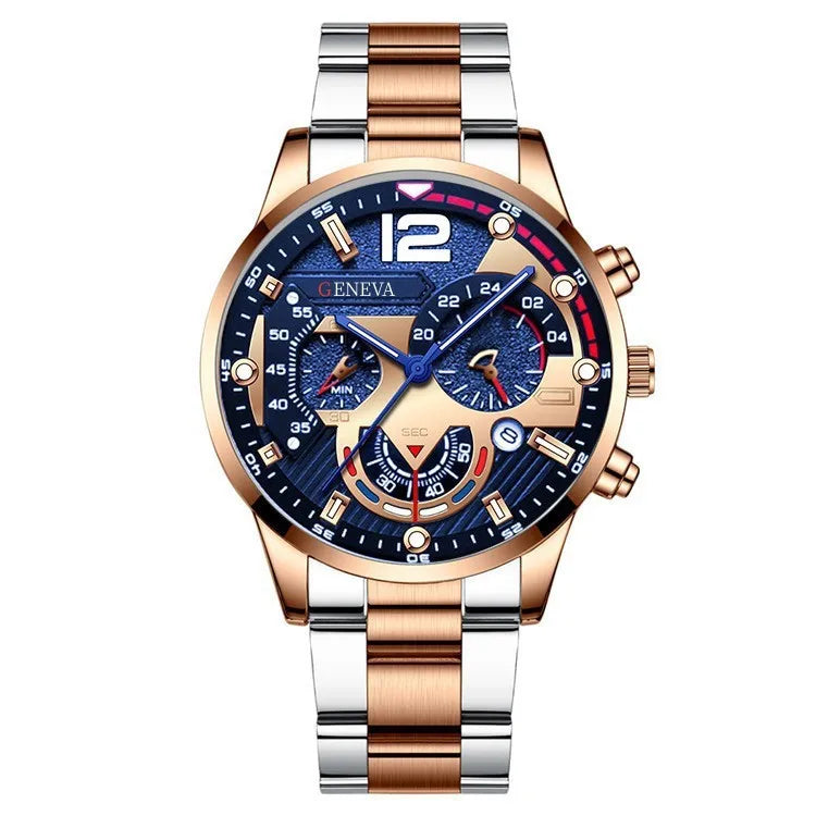 Luxury Men Watch Fashion Luminous Clock Steel Watch Calendar Quartz Wristwatch Business Watch Relogio Masculino Часы Мужские