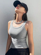 Summer Tight Tank Top Breathable And Comfy Sleeveless Ves For Women's Summer Outfits Camisole Tank Top Beauty Back Underwear