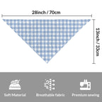 Dog Bandanas，Triangular Adjustable Multi-color Simple Plaid Pattern Printed Polyester，Pet Scarf ，Puppy Accessories Drool Bib