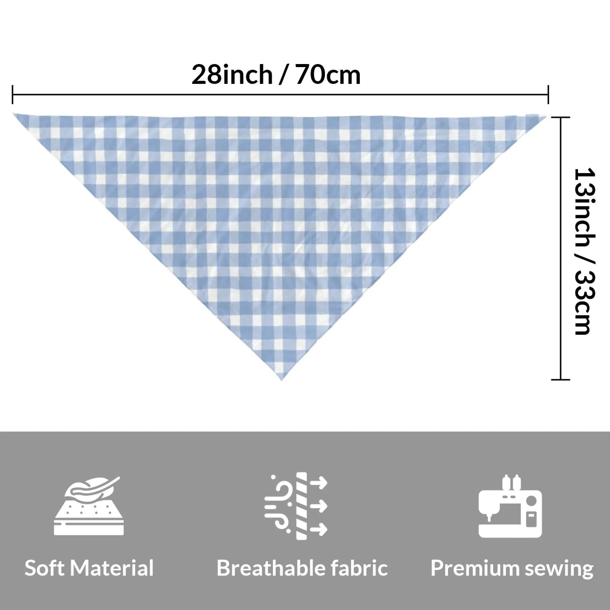 Dog Bandanas，Triangular Adjustable Multi-color Simple Plaid Pattern Printed Polyester，Pet Scarf ，Puppy Accessories Drool Bib