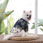 Pet Summer T-Shirts Hawaii Style Floral Pet Dog Shirt Breathable Cool Clothes Beach Seaside Puppy Sweatshirt for Small Puppy