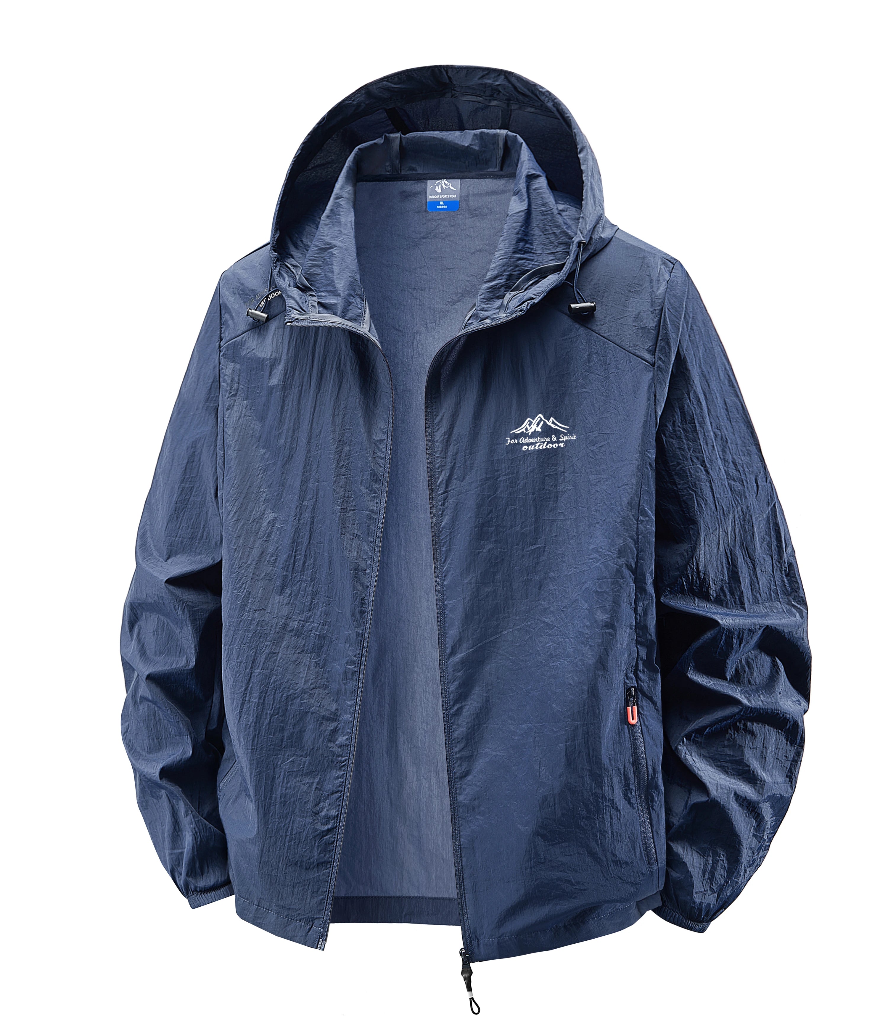 Summer Men's Sun Protection Clothing Lightweight Breathable Ice Silk Hooded Quick Dry Jacket Outdoor Anti-ultraviolet Skin Coat