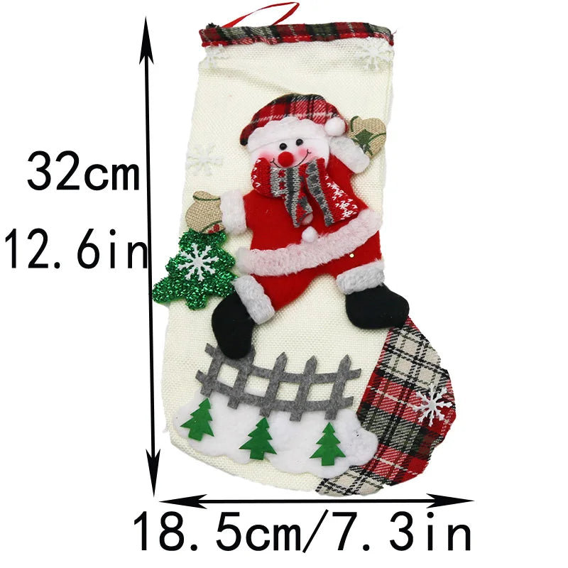 (1pcs/pack) Christmas Decorations, Christmas Socks, Gift Bags, Christmas Scenes, Window Display, Small Pendants, Christmas Decor