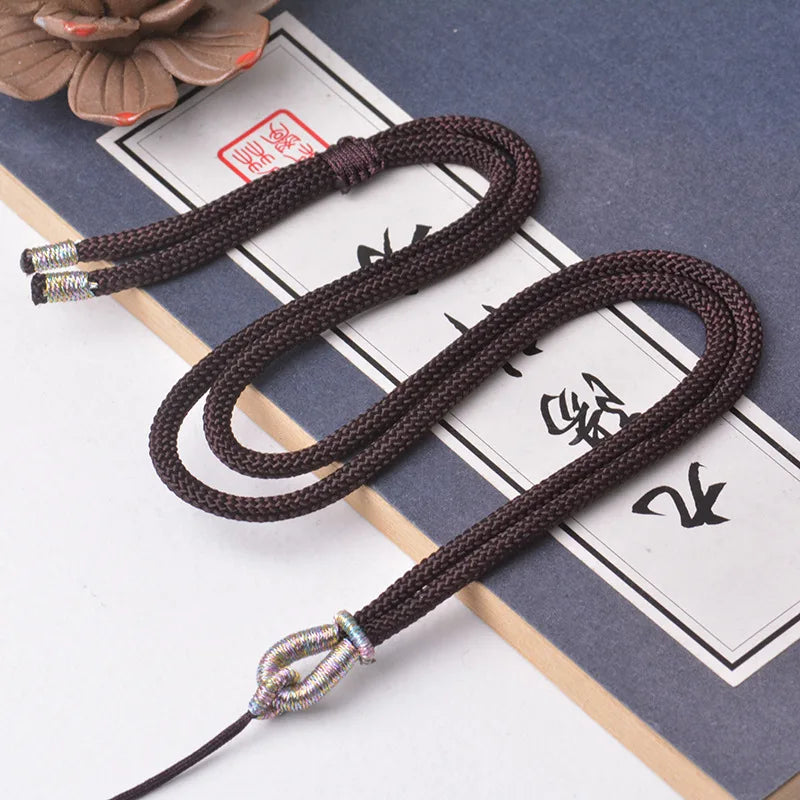 Necklaces Braided Chains DIY Handmade Pendant Adjustable Lanyard Small Round Chain Couple Jewelry Accessories Women Necklace