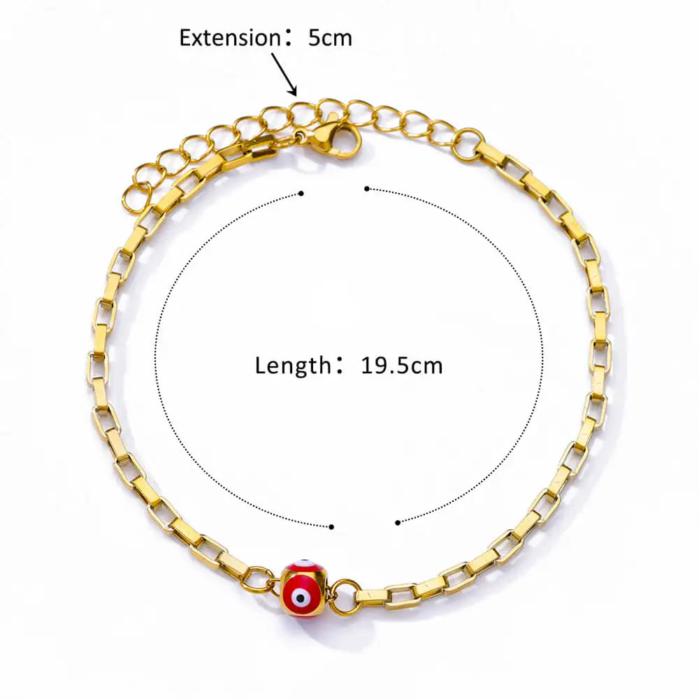 Anklets For Women Stainless Steel Anklets Stone Beade Anklet Boho Leg Bracelets Jewelry Summer Beach Accessories