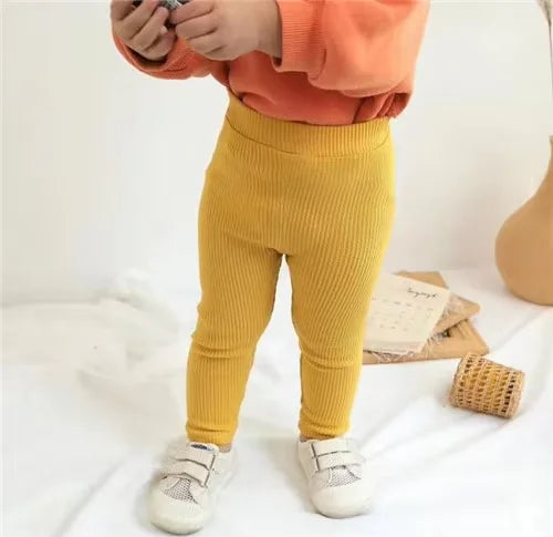 Children's Pants For Girls Boys Solid Big PP Kids Pants Spring Autumn Baby Toddler Long Trousers Casual Kid Trouser 1-6Years Old