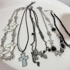 Shiny Chokers for Girls Sexy Punk Letter Night Entertainment Venue Statement Party Necklace