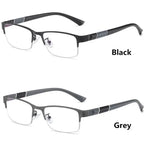 Glasses Men Anti-Blue Light Business Reading Glasses Vintage Half Frame Eye Protection Ultra Light Office Eyeglasses