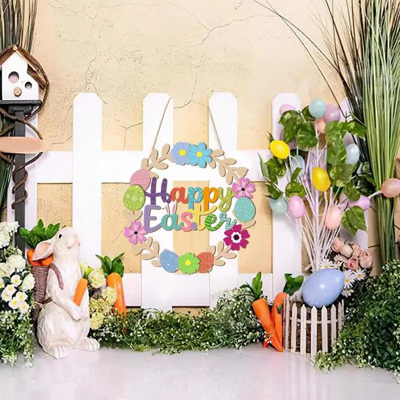 Easter Front Door Decorations Spring Easter Wall Sign Spring Wall Home Farmhouse Decorations For Yard Porch Wall Window Stairs