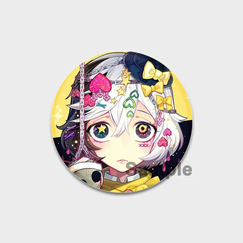 Anime Brooches Dazai Osamu Nakahara Chuya Lapel Pins Cartoon Cosplay Badges Backpack Souvenir Jewelry Gifts