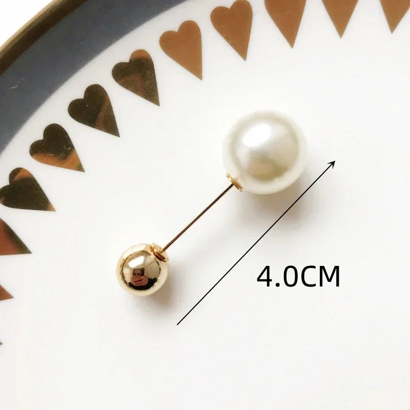 Broche Set Big Beads Fashion Clothing Brooches for Women Pearl Lapel Safety Sweater Coat Dress Pins Badge Buckle Accessories