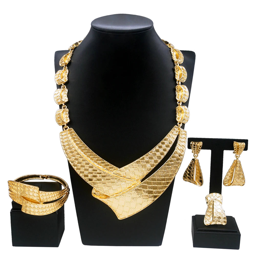 Jewelry For Women Necklace Rings Earrings Bracelet Set Fashion Simple Pendant Everyday Wear Nigerian Weddings  Jewelry Gifts