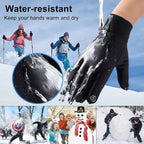 Winter Gloves for Men Women - Waterproof Thermal Glove for Cold Weather,for Running Cycling with Touchscreen Finger