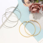 4CM 5CM 6CM Big Hoop Earring for Women Hiphop Rock Temperament Simple Circle Round Ear Jewelry Brincos Ornamentos Orejeras