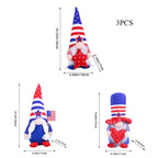 4th Of July Gnomes Set Independence Day Hanging Gnome Pendant Decorative Charm Ornaments For Holiday Window Wall Decoration