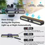 Outdoor Solar Sensor Light - Clip-on & Wall-mounted Dual-purpose, Suitable for Camping, Garage, Courtyard, Commercial Use