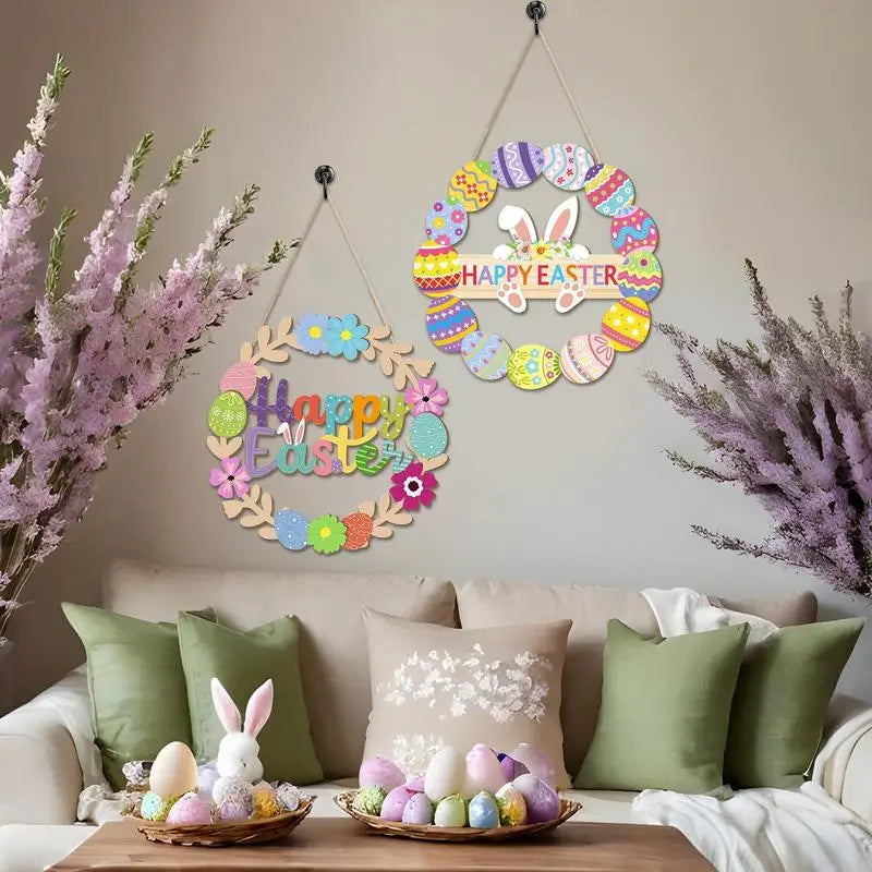 Easter Front Door Decorations Spring Easter Wall Sign Spring Wall Home Farmhouse Decorations For Yard Porch Wall Window Stairs