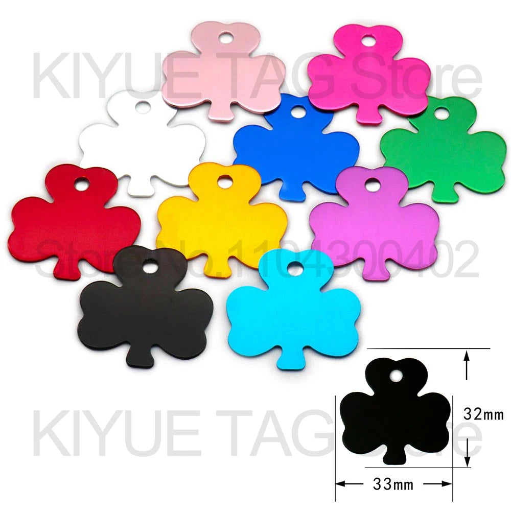 Custom Tags 100PCS Pet Supplies Custom Personalized Cat Collar Name Tag Custom Engraved Dog ID Tag Aluminum Pendant Accessories