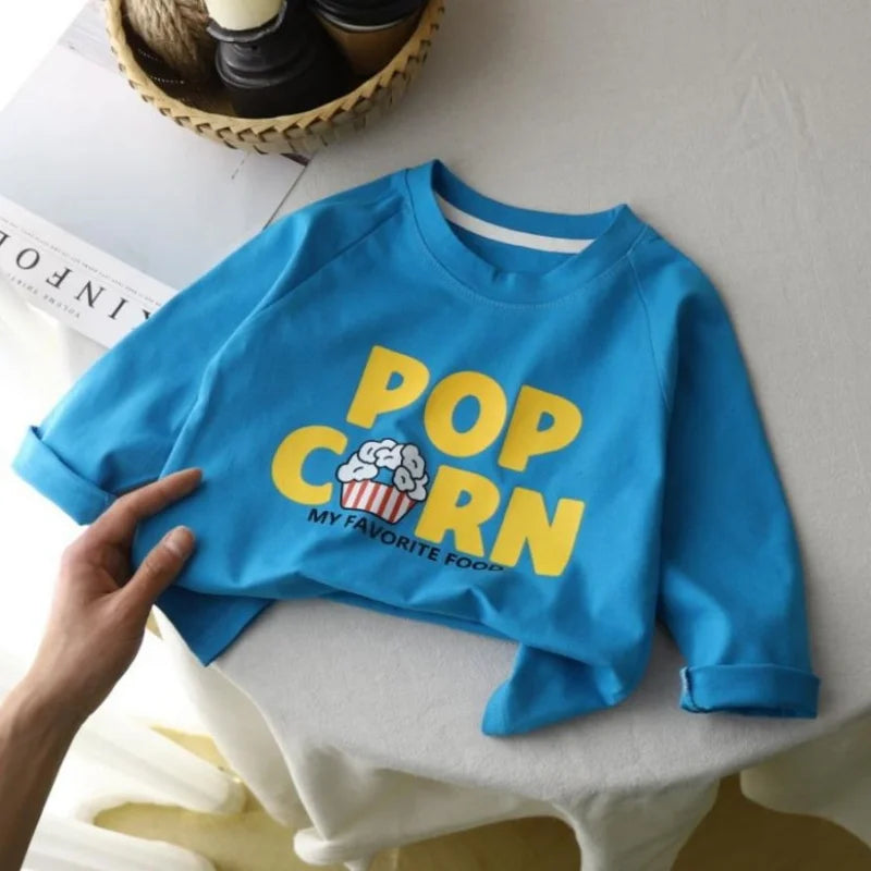 Children T-shirt  Autumn T-shirt for Kids Long Sleeve Girls Tops Boys Tees 1-10years School Baby Blouse Toddler Outerwear