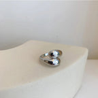 Gold Silver Plated Statement Thick Dome Ring for Women Big Large Bold Open Finger Ring Chunky Jewelry 2023 New Hot