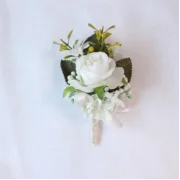 White Brooches Man Suit Shirt Collar Lapel Pin Brooch Pins Wedding Party Accessories Bridesmaid Bracelet Flowers Corsages Flower