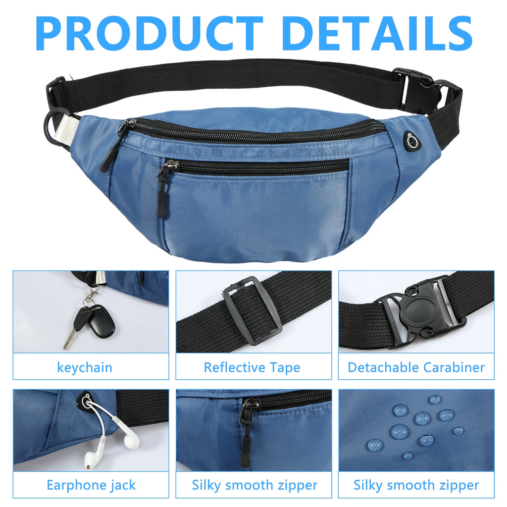 Fanny Packs for Women Men Belt Bag Fashion Waist Packs Lightweight Crossbody Bags Bum Bag for Outdoor Running Hiking Travel