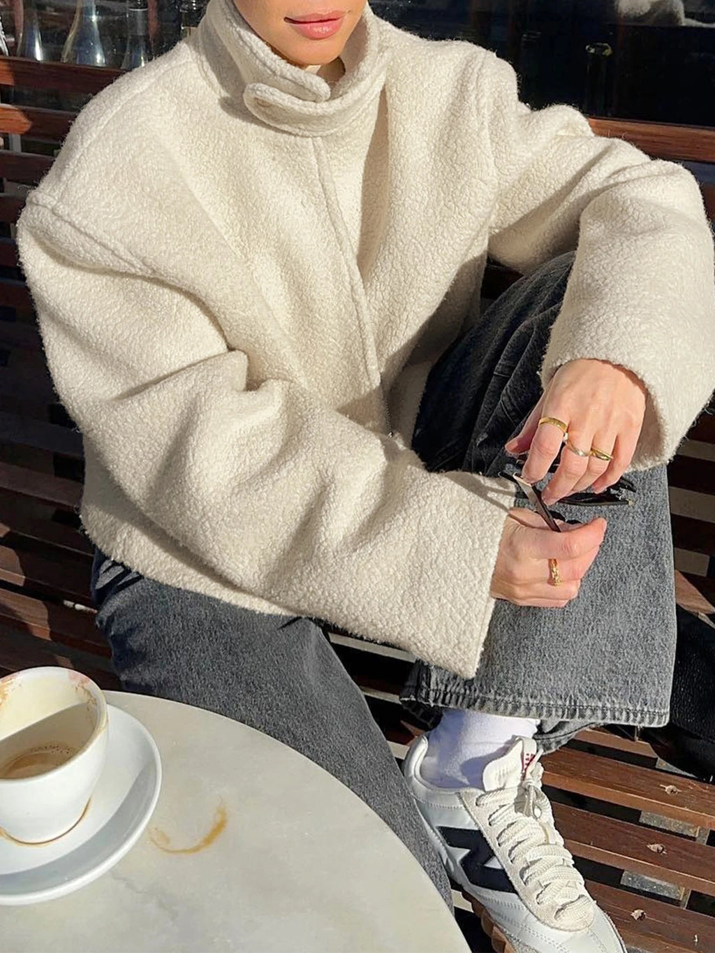 Women's Coats Winter Fashion Comfortable Casual 2025 Plain Vacation High Neck Long Sleeve Street Daily Jackets