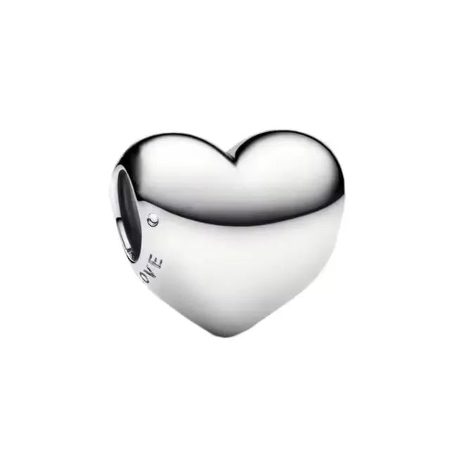 Valentine's Day 925 Silver Love Heart Flower Charm Mother Balloon Mom Bead Lock You Dangle Fit Original Bracelet Jewelry Pendant