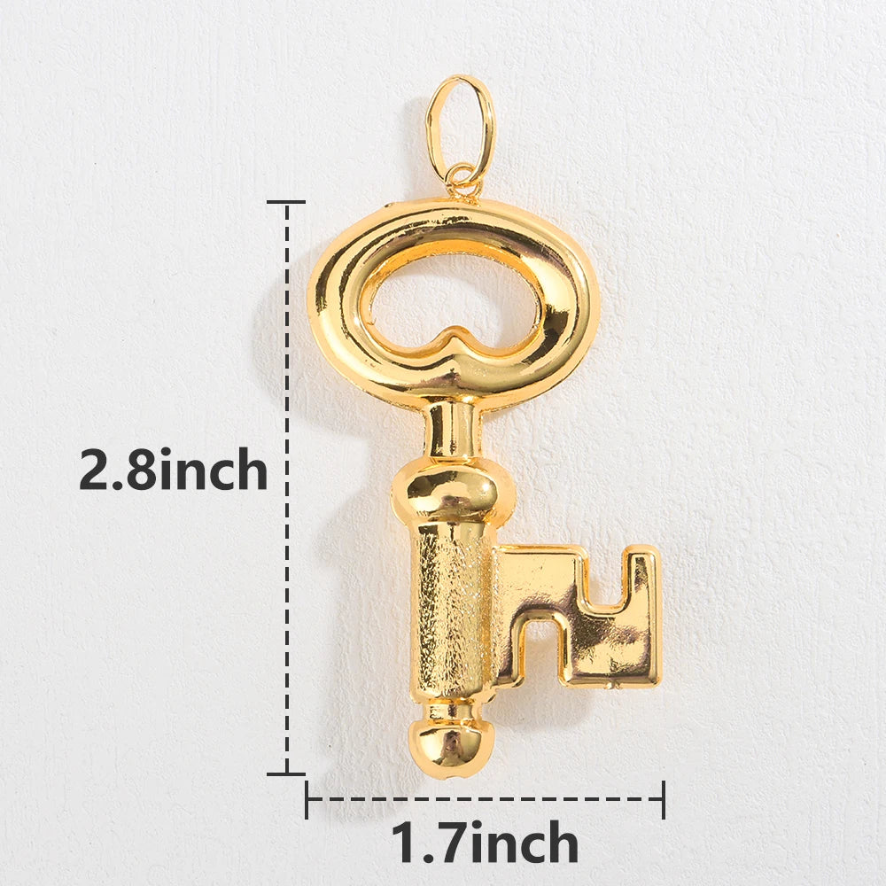 Pendant Necklace with Chain Gold Plated Dubai African Accessories For Women Big Size Men Hip Hop Fashion Jewelry