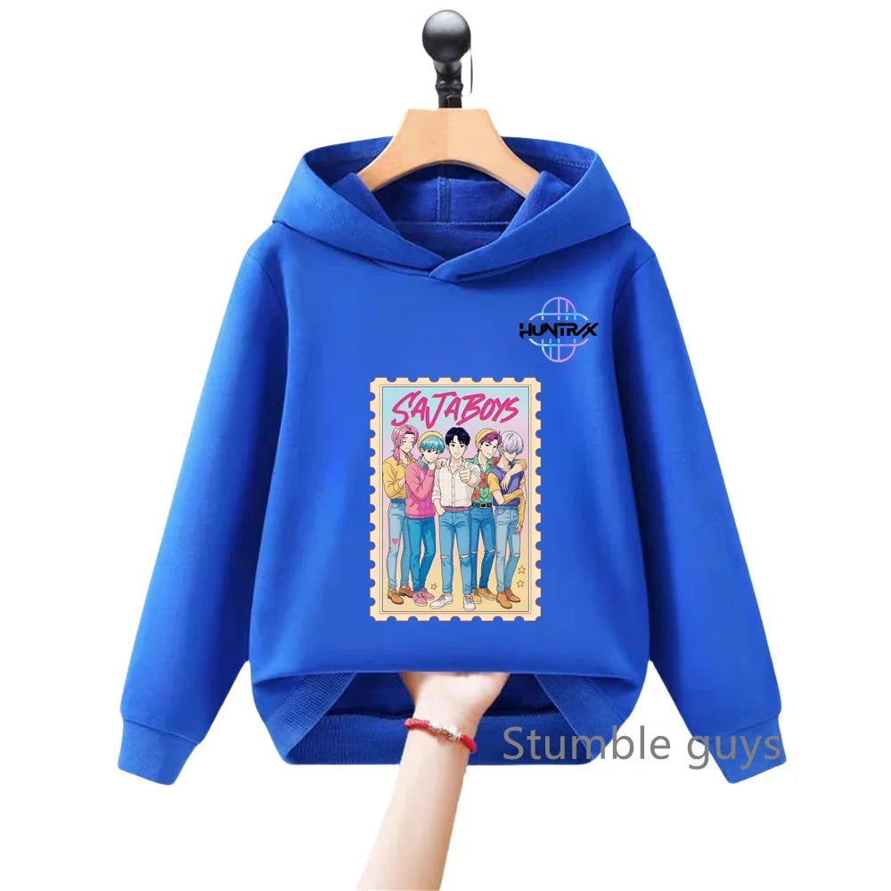 Children Hoodie Popular Movie KPop Demon Hunters Toddler1-14 Year Coat Boys Girls Tops autumn Spring Leisure Clothing