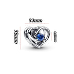 Valentine's Day 925 Silver Love Heart Flower Charm Mother Balloon Mom Bead Lock You Dangle Fit Original Bracelet Jewelry Pendant