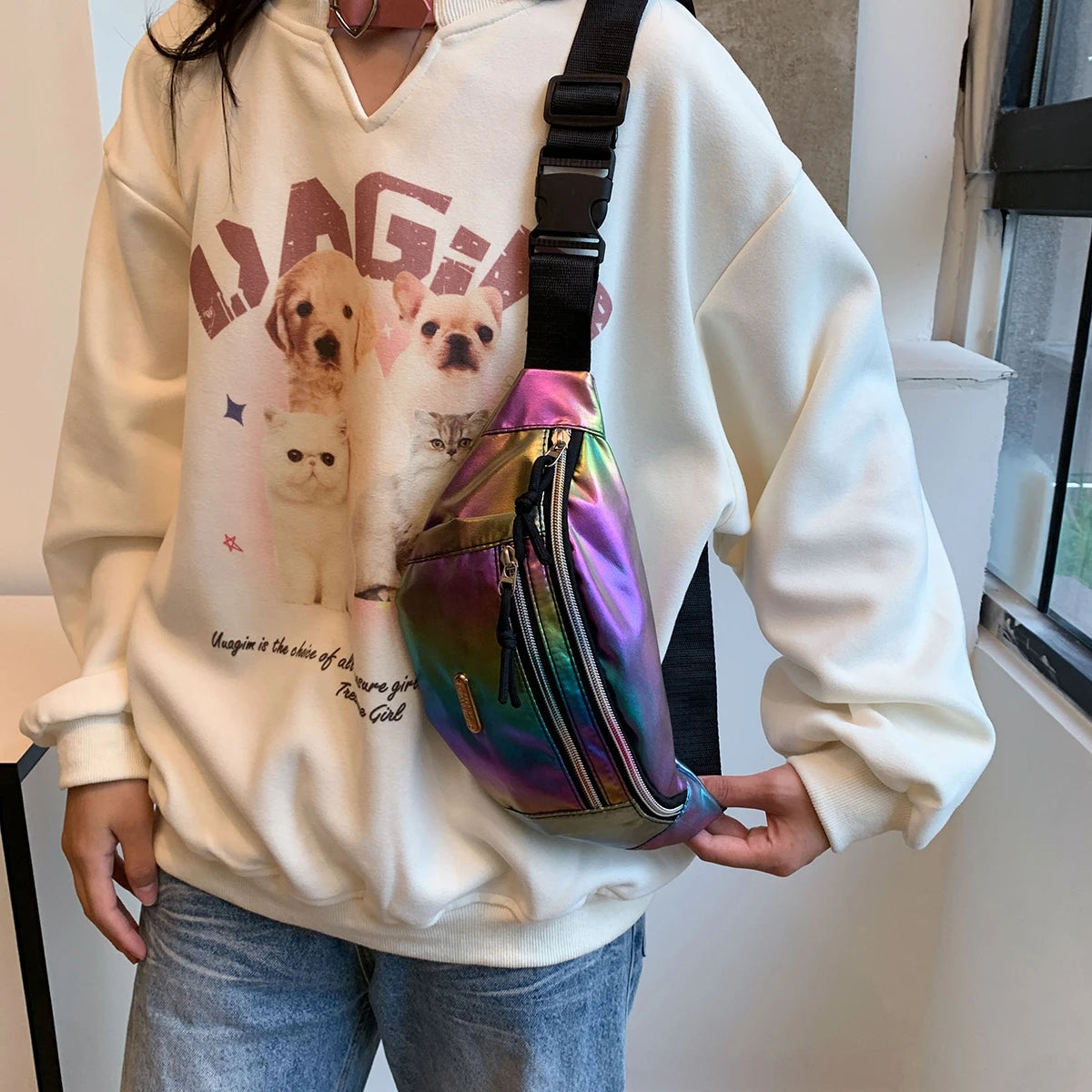 Fanny Packs Waist Pack for Women Waist Bag Travel Sports Running Crossbody Chest Bag Belt Bag Sling Purse Shoulder Bags