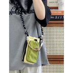 Crossbody bag for women, lightweight and simple hiking bag, lightweight handbag, color blocked mobile phone bag, shoulder bag