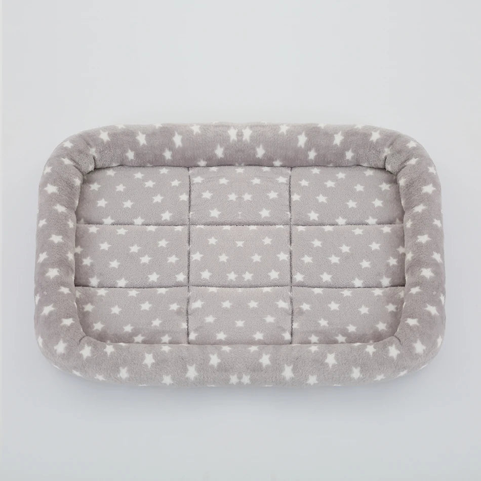 Pet Bed Soft Plush Square Kennel Cat Large Medium Small Dogs Bed Cushion Pet Accessories Cat Dog Sleep Pad House
