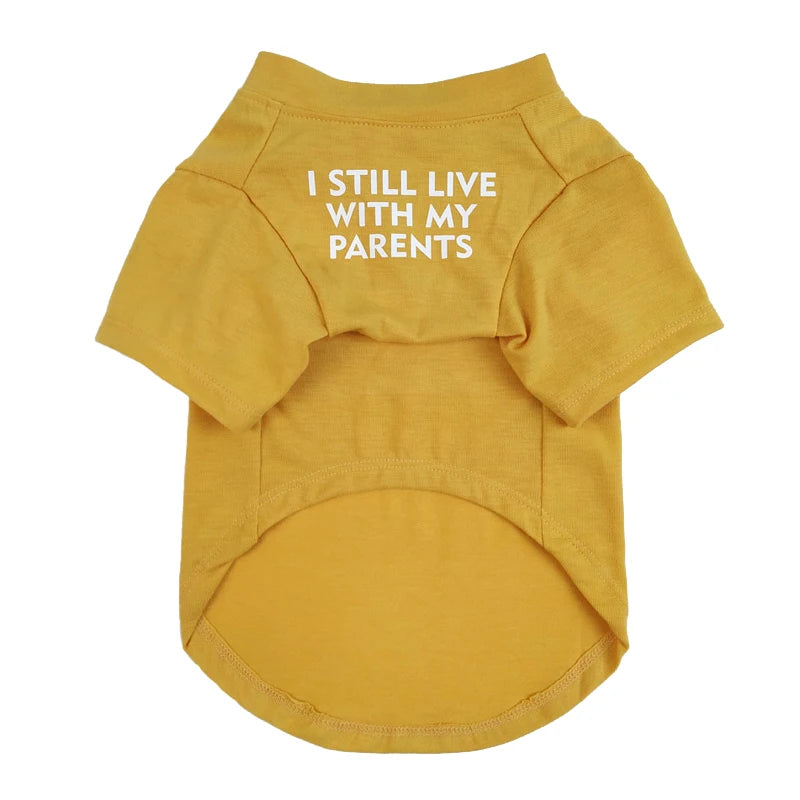 Letter Printed Dog T Shirts for Small Medium Dogs, Cotton Breathable Pet Apparel Puppy Dog Shirt Spring Summer Dog Clothes