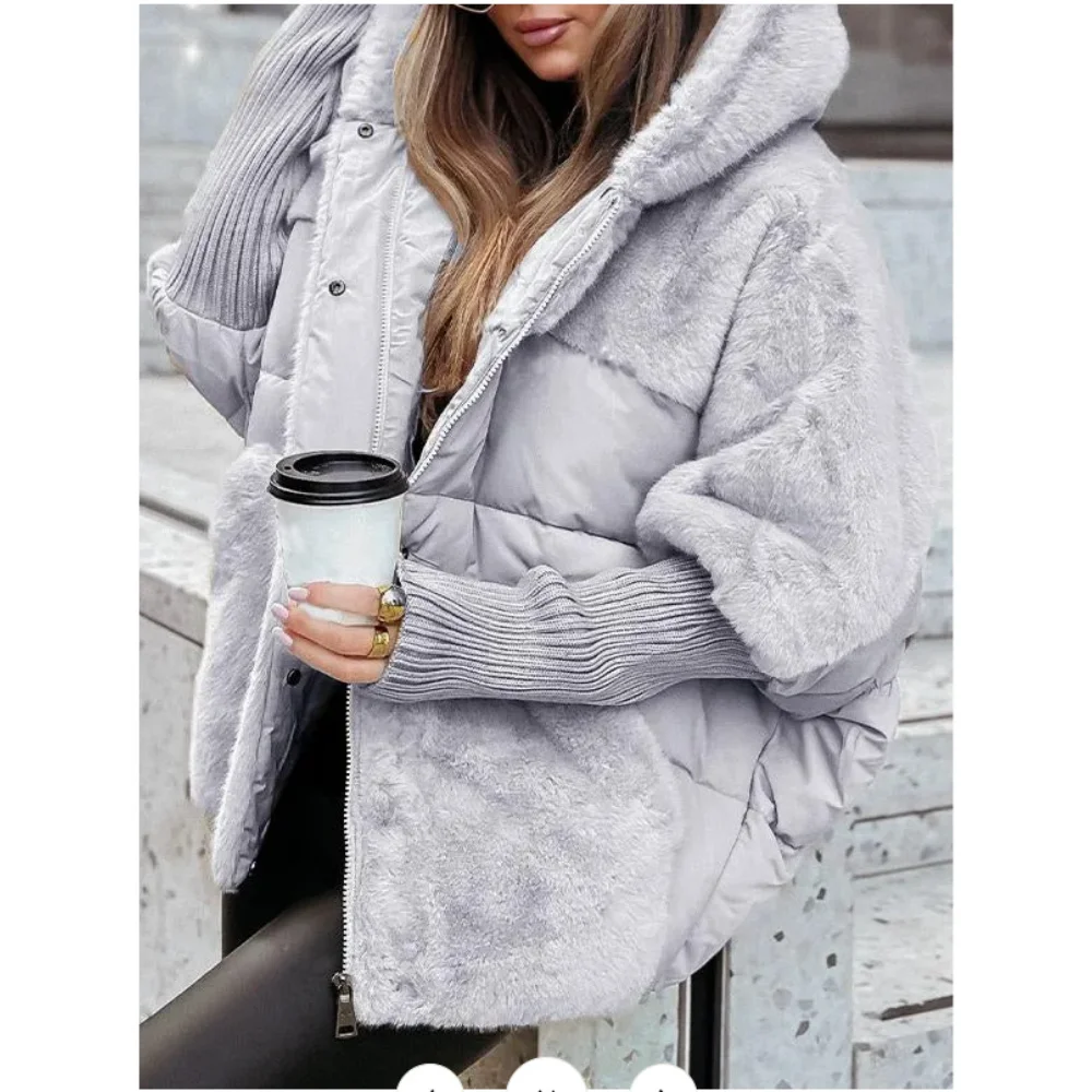 Winter Jacket Women 2024 Loose New Down Jacket Hooded Long Sleeve Winter Clothes