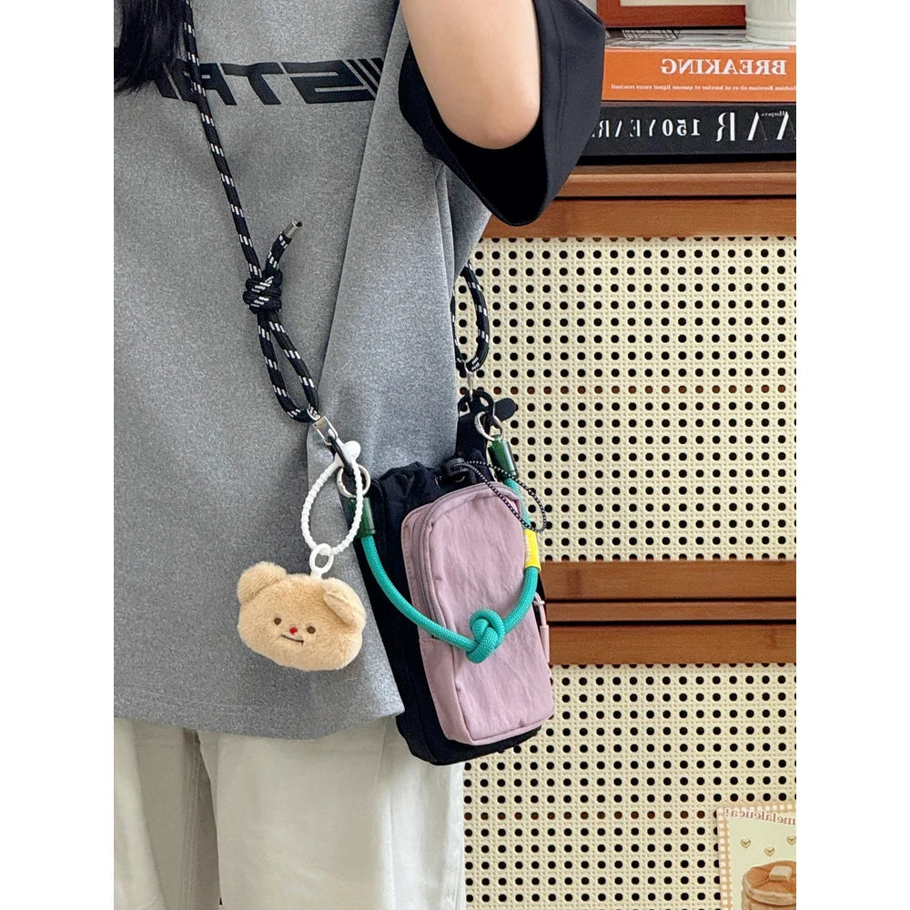 Crossbody bag for women, lightweight and simple hiking bag, lightweight handbag, color blocked mobile phone bag, shoulder bag