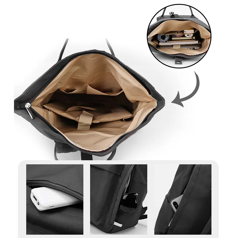 Backpack, Simple Female College Student, Can Hold Computer, Travel, Lightweight 2024 New Style, Large-Capacity Backpack, School