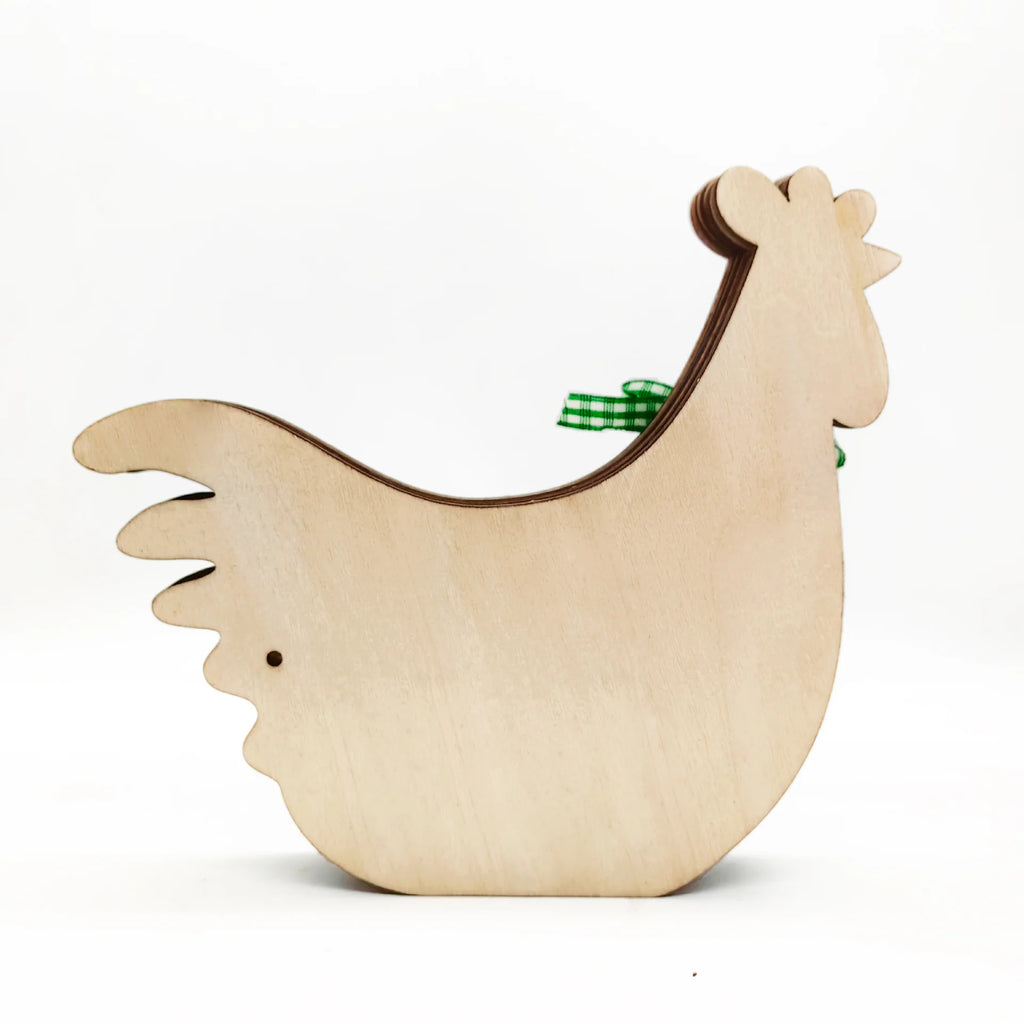 Easter Wooden Turkey Decorations Flowers Butterfly Home Tabletop Wooden Crafts Decoration