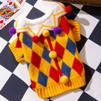 Cute Pet Dog Sweater Winter Dog Cat Warm Clothes Palid Puppy Coat Chihuahua Bichon Clothing Sweaters and Hat Set Dog Costume