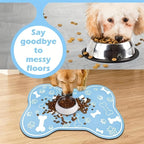 Pet Feeding Mat - Non slip, Scratch resistant, Quick drying Pet Meal Mat, Suitable for Dogs and Cats - Easy to Clean
