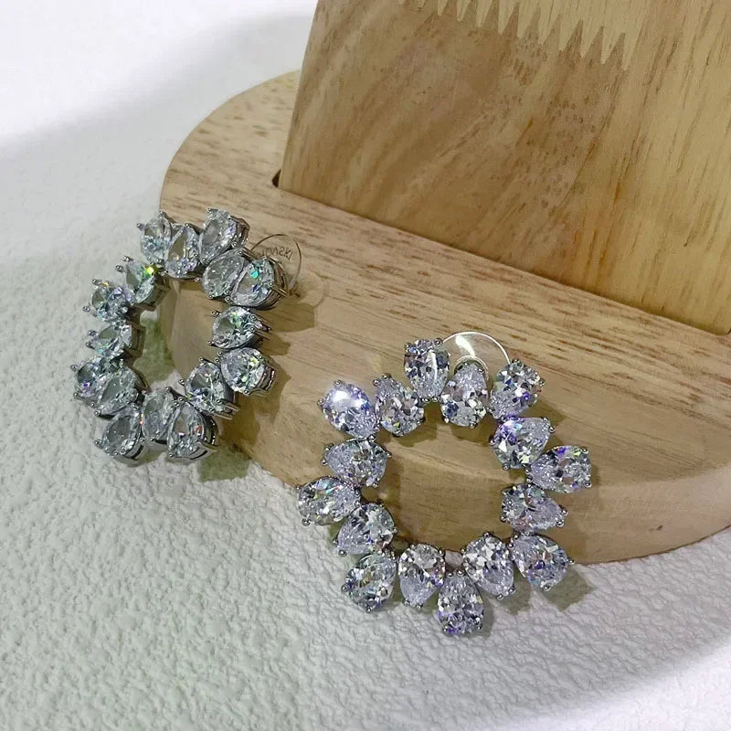 Original Drop Earrings 2025 New Trendy Crystal Fine Jewelry Sets Designer Earring Gift Party Jewelry for Women