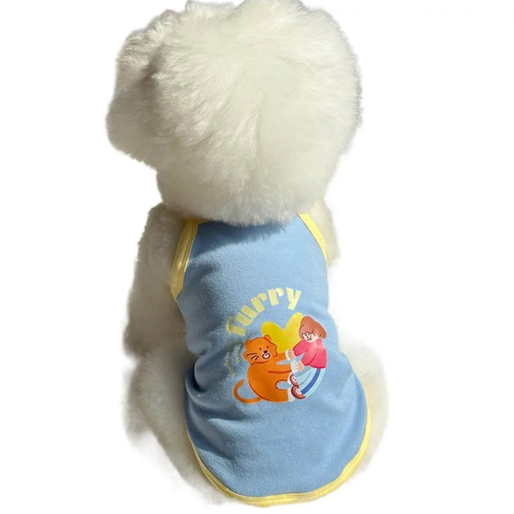 Pet Dresses Pet Dresses Thin Strap Dogs Vest Comfortable Fabric Printed Design Puppy Camisole Breathable Soft Small Dog Cat Dress Puppy