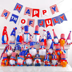 4th Of July Gnomes Set Independence Day Hanging Gnome Pendant Decorative Charm Ornaments For Holiday Window Wall Decoration