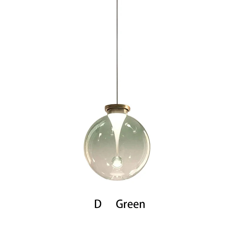 Designer Nordic Modern Minimalist Bedroom Headboard Creative Raindrop Restaurant Bar Glass Globe Aisle Balcony Chandelier