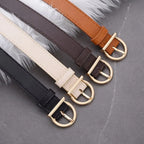 Women's Belt Fashion High-quality Pin Buckle Belt Genuine Luxury Soft PU Leather Belt Women Pair with Pants Jeans，For Ideal Gift