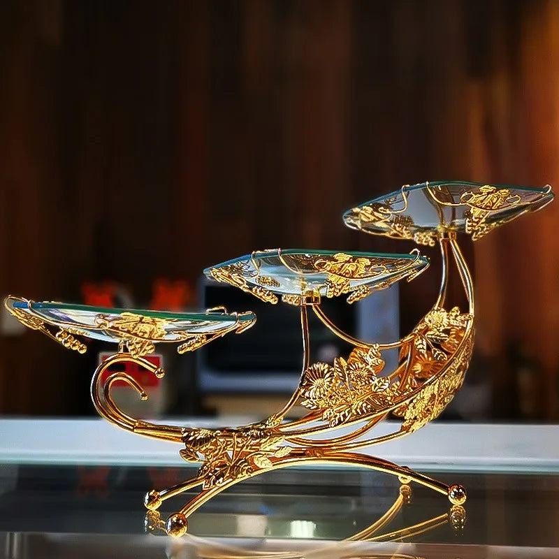 Kitchen Unique Plates Organizer Elegant Multifunctional Advanced Plates Pretty Luxury Charolas Decorativas Room Decoration